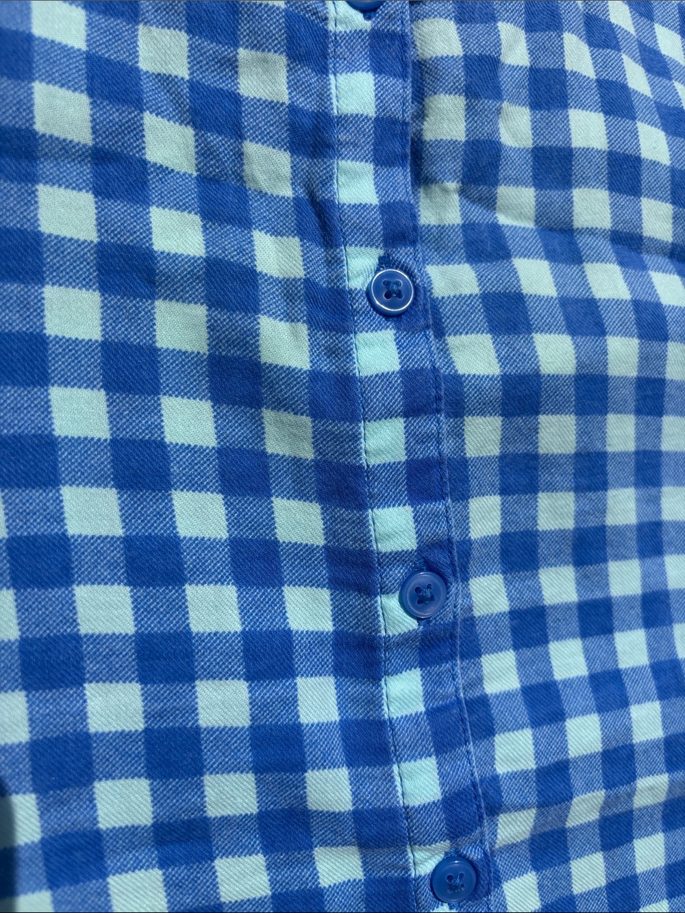 Blue Gingham Crop Tank Top - Picture 4 of 5